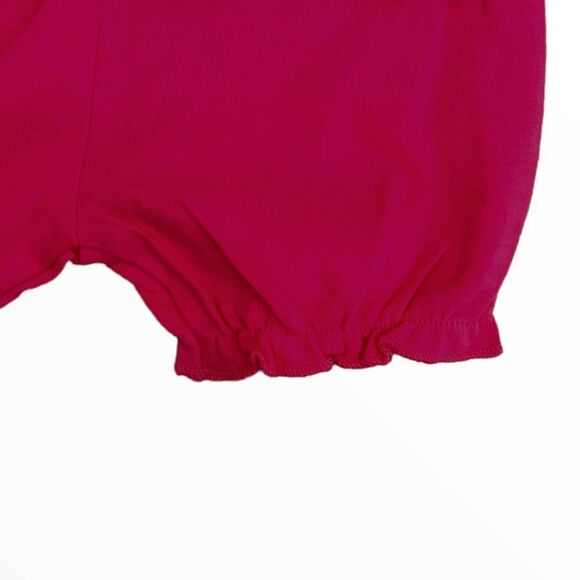 BON BEBE | Blue & Fuchsia | Chambray Dress Set with Diaper Cover - Picture 4 of 5